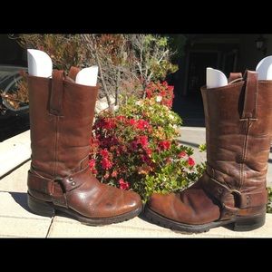 Frye 90s Harness biker Leather Boots